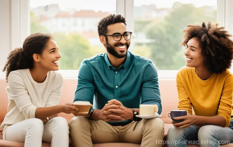 정신건강 케어에서의 팀워크의 중요성 - **Prompt 1: The Supportive Web of Connection**
    "A diverse group of adults and one young adult, a...